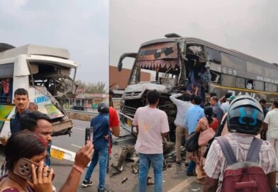 ଦୁଇ ଯାତ୍ରୀବାହୀ ବସ୍ ମଧ୍ୟରେ ମୁହାଁମୁହିଁ ଧକ୍କା, ୩୦ରୁ ଅଧିକ ଆହତ