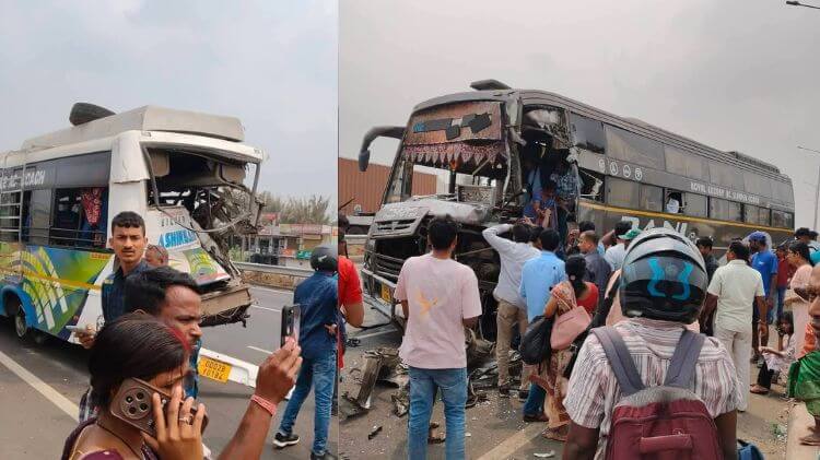 ଦୁଇ ଯାତ୍ରୀବାହୀ ବସ୍ ମଧ୍ୟରେ ମୁହାଁମୁହିଁ ଧକ୍କା, ୩୦ରୁ ଅଧିକ ଆହତ