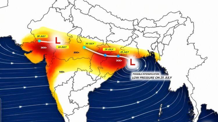 ଟ୍ରପ ଲାଇନା ପ୍ରଭାବରେ ୭ ଦିନ ବର୍ଷା ସମ୍ଭାବନା, ୧୪ ଜିଲ୍ଲାକୁ ୟେଲୋ ୱାର୍ଣ୍ଣିଂ